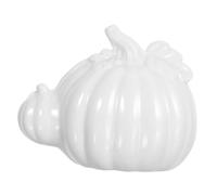 Toyvian Ceramic Pumpkin Decor Small White Figurine Minimalist Fall Ornament for Halloween Harvest Festival Table Centerpiece Entryway Decoration