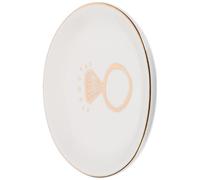 Toyvian Ceramic round Jewelry Holder Ring Dish Decorative Tray White Circle Chic Elegant Design Easy to Clean Store Jewelry for Tabletop