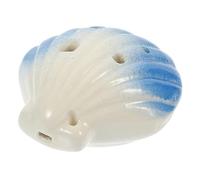Toyvian Ceramic Shell Ocarina 6 Holes Portable Beginner Instrument Cartoon Blue Choker Necklace Easy to Play Musical Toy Unique Children