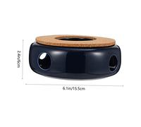 Toyvian Ceramic Teapot Warmer Candle Stand Blue Hollow Base Handcrafted Tea Heater for Home Office Portable Decorative Warmer for Glass Teapots and Flower Tea