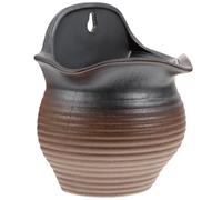 Toyvian Ceramic Wall-mounted Plant Pot Hanging Flower Pot for Plants and Vegetables, Garden and Yard, Easy Installation, Multi-purpose
