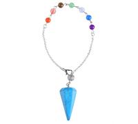 Toyvian Chakra Chain Pendant Natural Crystal Craft for Healing Pendulum Delicate Crystal Pendulum DIY Pendant for Chakra Gifts for Women