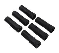 Toyvian Chandelier Candle Sleeves 6Pcs E14 Socket Covers Iron Candle Tube Replacement for European Style Crystal Chandeliers Black Teardrop Sleeve 25X80Mm