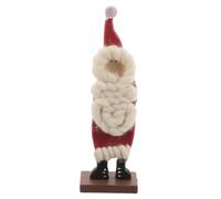 Toyvian Charming Wooden and Felt Holiday Table Centerpiece for Indoor Christmas Decor Snowmen Sculpture for Homes Offices and Commercial Displays