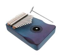 Toyvian Chic Kalimba Thumb Piano for Beginners Portable Finger Instrument Gradient Blue Design Easy Play for Music Lovers