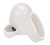 Toyvian Chicken Feeder and Waterer Set Ceramic Chicken Food Container Large Round Bowl Two-Piece Set for Quail Parrot Pigeon Lovebirds Easy to Clean Poultry Feeding Supplies