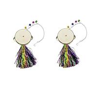 Toyvian Chicken Stainless Steel Double Sided Mirror Drum with Hanging Chain Engaging Playtime for Hens and Roosters Safe Durable Design for Poultry Cages