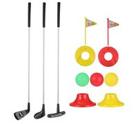 Toyvian Children Indoor Golf Toys - Golf Set with 3 Clubs 2 Practice Holes and 3 Balls for Kids Ages 3-12 - Perfect for Family Fun and Skill Development