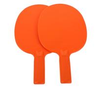 Toyvian Children’s Table Tennis Paddles 2pcs, Weatherproof Plastic Training Rackets for Beginners, Lightweight Orange Ping Pong Bats for Boys and Girls’ Indoor and Outdoor Practice