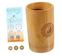 Toyvian Chinese Divination Game with Copper Coins and Bamboo Fortune-telling Bucket Compact for Buddhist Rituals and Home Decor Practical Prop for Family Fun and Traditional Luck Symbol