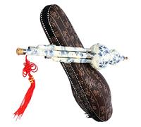 Toyvian Chinese Gourd Instrument Dual-tone Hulusi Flute Elegant Porcelain Design for Beginners for Music Lovers Acoustic Fidelity Smooth Finish Easy to Play