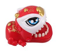 Toyvian Chinese Lion Finger Biting for Interactive Family Prank Game with Realistic Teeth Feel Friendly Rounded Corners Compact Travel Friendly Trick for Gatherings and Holidays