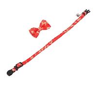 Toyvian Chinese Style Adjustable Cat Collar with Bell Durable Pet Neck Strap Neck Chain for Cats Kitten Accessory Practical and Stylish