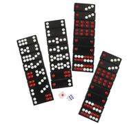Toyvian Chinese Traditional Paigow Tiles Engraved Poker Game Lightweight Portable for Home Parties Bars