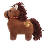 Toyvian Chinese Year Plush Horse Doll Soft Stuffed Animal for Spring Festival Decoration Cultural Home Office Ornament Educational with Meticulous Craftsmanship