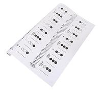 Toyvian Chord Tab Fingering Chart for Trumpet Chart Music Chords Poster Trumpet Note for Beginner Learning Guide in Small Random Color