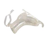 Toyvian Christmas Acrylic Ice Skate Pendant Ornament, Glitter Ice Skating Hanging Decoration for Xmas Tree, Single Soakers Boot Figure for Holiday Festive Decor