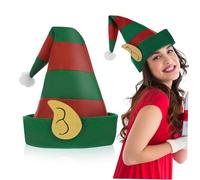 Toyvian Christmas Elf Hat for Adults Comfortable Non Woven Santa Hat Gender Neutral Holiday Costume Accessory for Parties and Festive Gatherings