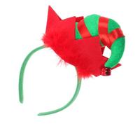 Toyvian Christmas Elf Hat Headband Green Soft Comfortable Party Hair Accessory for Women and Ladies Festive Birthday and Themed Event Costume Headwear