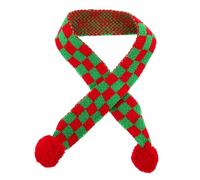 Toyvian Christmas Pet Scarf Knitted Woolen Yarn Warm Cat Dog Scarf with Snowflake Pattern Soft Comfortable Holiday Accessory for Pets Festive Winter Gift