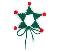 Toyvian Christmas Star Shape Dog Scarf Warm and Comfortable Pet Scarf for Dogs and Kittens Durable Holiday Accessory for Festive Atmosphere Clothing for All
