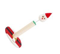 Toyvian Christmas Themed Cat Scratching Post Adorable Santa Design Natural Sisal Rope Easy to Clean Stable Cat for Kitten Exercise and Decompression