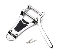 Toyvian Chrome Vibrato Tailpiece for Hollow Body Archtop Electric Guitar Tremolo Bridge Jazz Guitar True Vibrato 22.1x8.5x2.8cm Vintage Style