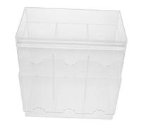 Toyvian Clear Acrylic Card Organizer Box with Dispenser Stand Efficient Business and Trading Card Holder for Sports Collections Easy-clean Transparent Storage Tray for Office and Home Use
