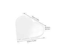 Toyvian Clear Acrylic Heart-shaped DIY Blank Board Transparent Craft for Painting Writing and Home Decor