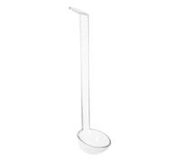 Toyvian Clear Long Handle Ladle for Catering Soup Serving Sturdy Transparent Scoop with Antislip Bent Tail Design Lightweight and Easy-Clean Serving Spoon for Kitchen Cooking and Buffet