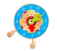 Toyvian Clock Teaching Model Educational for Cognitive Learning Recognition in Blue Clock Plaything for Kindergarten Fine Motor Skills and Math Concepts Development