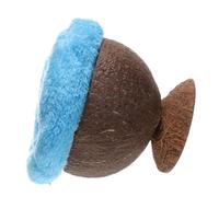 Toyvian Coconut Shell Squirrel Nest for Hamster Pet House Hidden Design for Small Pets Warm Bedding Alternative