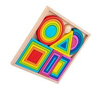Toyvian Color Cognitive of Color for Early Educational Sorting Premium Rainbow Building Blocks for Creative Play and Cognitive Development