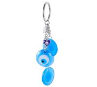 Toyvian Colorful Beaded Keyring Evil Eye Pendant High Reliability Versatile Accessory Plastic Alloy Fashionable Unique Bag Keyring for Everyday Use