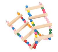 Toyvian Colorful Parakeet Step Ladder Parrot Climbing for Budgies Cockatiels and Lovebirds Safe Easy to Install for Birds