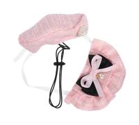 Toyvian Comfortable Cat Beret Hat and Bandana Scarf Set for Small Dogs and Cats for Birthday Holiday Parties and Celebrations