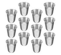 Toyvian Communion Cups Portable Design 12pcs Stainless Steel Stackable with 15ml Capacity Featuring Elegant Craftsmanship and Solemnity for Church Use for Religious Ceremony Worship