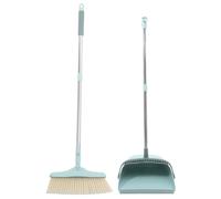 Toyvian Compact Indoor Broom and Dustpan Set for Home and Dorm Use, Featuring Wear-Resistant Plastic and Stainless Steel Materials, Designed to Collect Trash from Narrow Corners