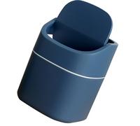 Toyvian Compact Mini Desktop Trash Can Grey Lid Small Waste Basket for Kitchen Countertop and Tabletop Use