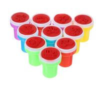 Toyvian Construction Truck Stampers 10pcs Set with Plastic Self-Inking Stamps for Educational Play and Creative Journaling Activities