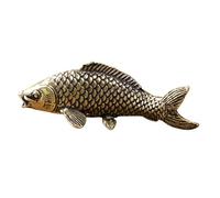 Toyvian Copper Carp Desktop Ornament Decor Creative Tabletop Adornment for Home Living Decoration Fish Model Sculpture