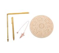 Toyvian Copper Divining Rods Kit with Pendulum Board 99.9% Copper Dowsing Rod Set for Ghost Hunting Water Divination Includes Spiritual Mat