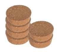 Toyvian Cork Lid Stopper for Glass Jar 6 Pcs 2.5 Inch Natural Brown Cork Caps with Tight Seal, Sturdy Material for Home and Wedding Vase Decoration