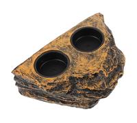 Toyvian Corner Food Bowl for Reptiles Tortoise House Snake Water Bowl Turtle Water Dish Resin Reptile Feeder