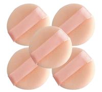 Toyvian Cosmetic Blender Powder 5pcs Mini round Flocking Powder Puff for Makeup and Avoid Waste of Cosmetics