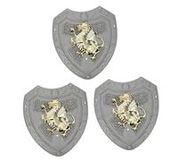 Toyvian Cosplay Shield 3pcs Shield Toy Pretend s Knight s for Boy Pretend Play Knights Medieval Children Cosplay Warrior Silver Child