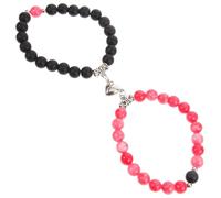 Toyvian Couple Set with Matte White Turquoise Beads Heart-Shaped for Him and Her for Couples Valentine’s