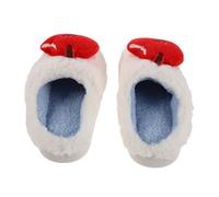 Toyvian Cozy Plush Apple Slippers for Couples Indoor Warm Fuzzy Floor Shoes Lightweight Anti-slip Soft Fluffy Home Slippers with Ultraplush Cushioning and Cartoon Fruit Design Winter House
