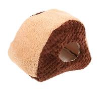 Toyvian Cozy Small Pet House Soft Hamster Nest Guinea Pig Hideout for Winter Comfort Coffee Color Safe Durable Sleeping Space for Small Animals