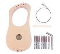 Toyvian Creative Boys and Girls Diy Hand Drawn Instrument 1 Set Diy Wood Lyre Harp Material Kit for Music Lovers